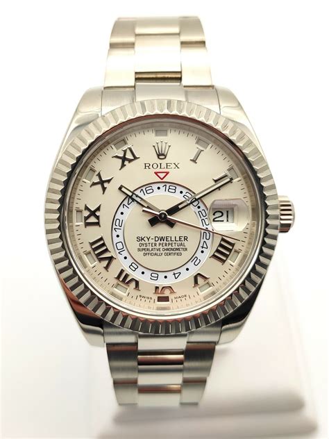 rolex sky dweller ivory dial|Rolex Sky-Dweller watch price.